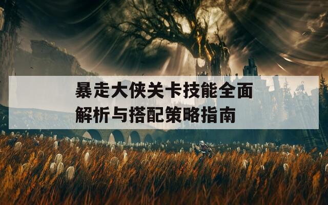 暴走大侠关卡技能全面解析与搭配策略指南