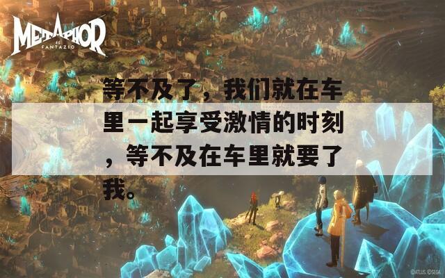 等不及了，我们就在车里一起享受激情的时刻，等不及在车里就要了我。