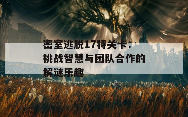 密室逃脱17特关卡：挑战智慧与团队合作的解谜乐趣