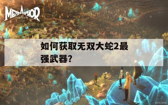 如何获取无双大蛇2最强武器？