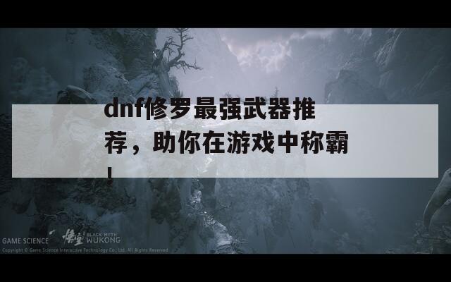 dnf修罗最强武器推荐，助你在游戏中称霸！