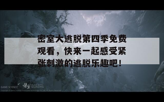 密室大逃脱第四季免费观看，快来一起感受紧张刺激的逃脱乐趣吧！