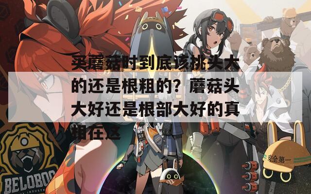 买蘑菇时到底该挑头大的还是根粗的？蘑菇头大好还是根部大好的真相在这