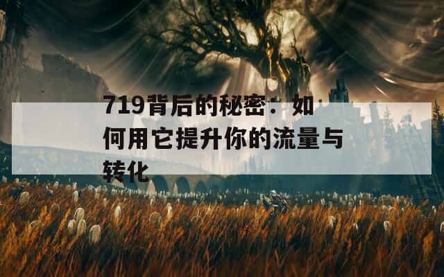 719背后的秘密：如何用它提升你的流量与转化