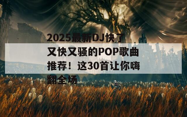 2025最新DJ快了又快又骚的POP歌曲推荐！这30首让你嗨翻全场