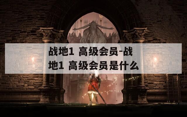 战地1 高级会员-战地1 高级会员是什么